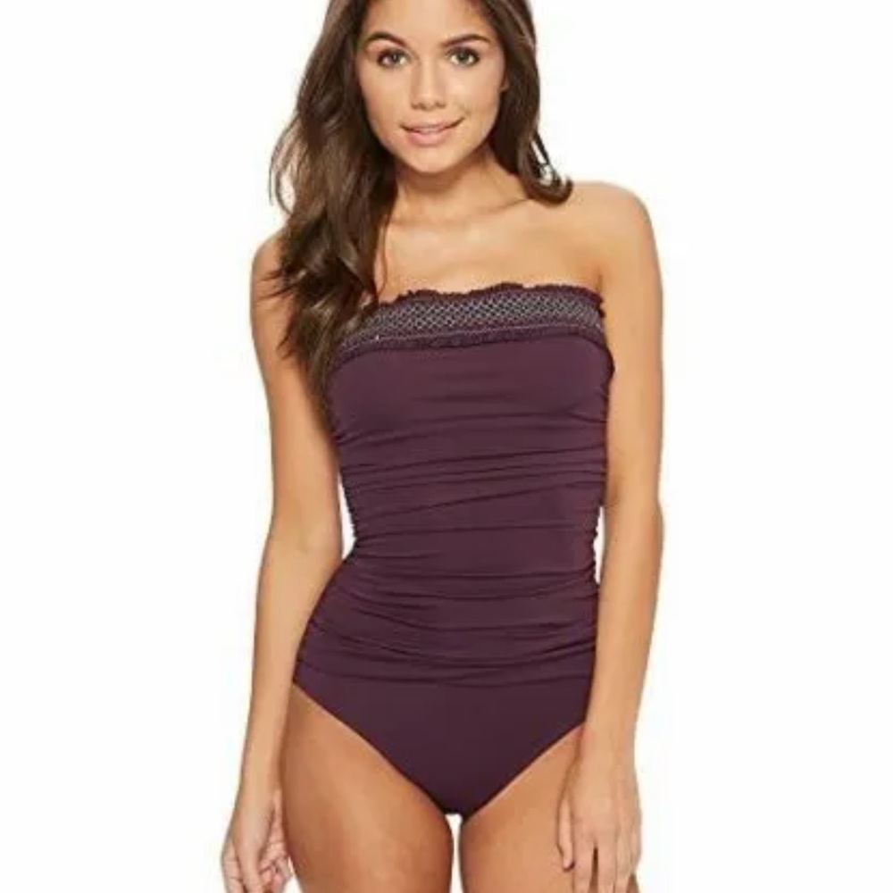 Bleu Rod Beattie One Piece Mio Smocked swimsuit